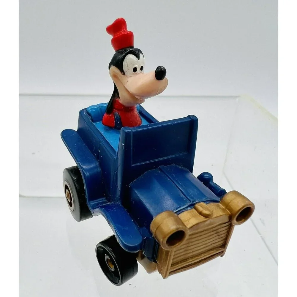 Disney Pull Back Cars Mickey Mouse Goofy‎ Vintage McDonalds Lot Of 2